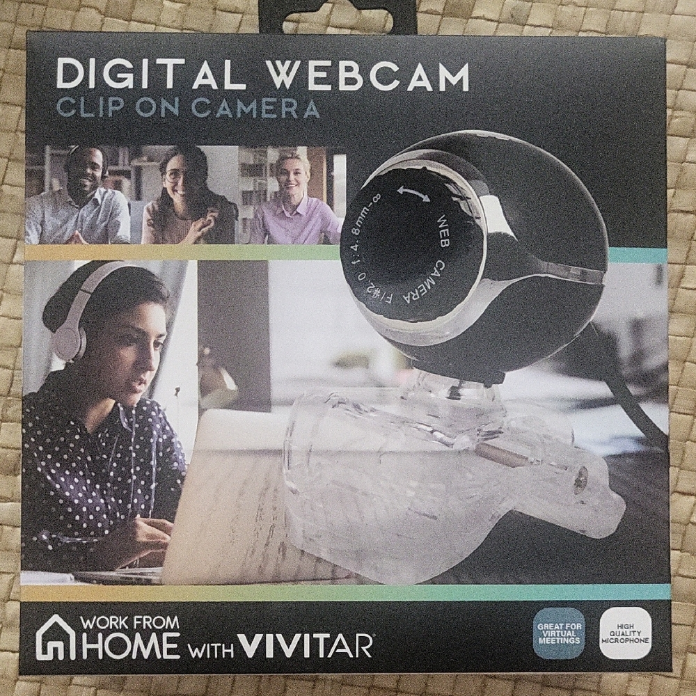 Vivitar Black Clip-On Webcam